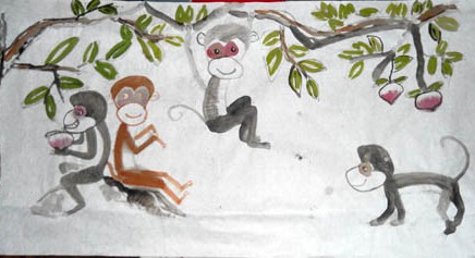 一年级看图写话作文：猴子